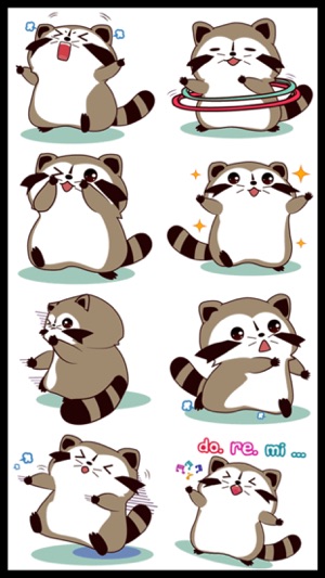 Racoon Sticker Pack(圖2)-速報App