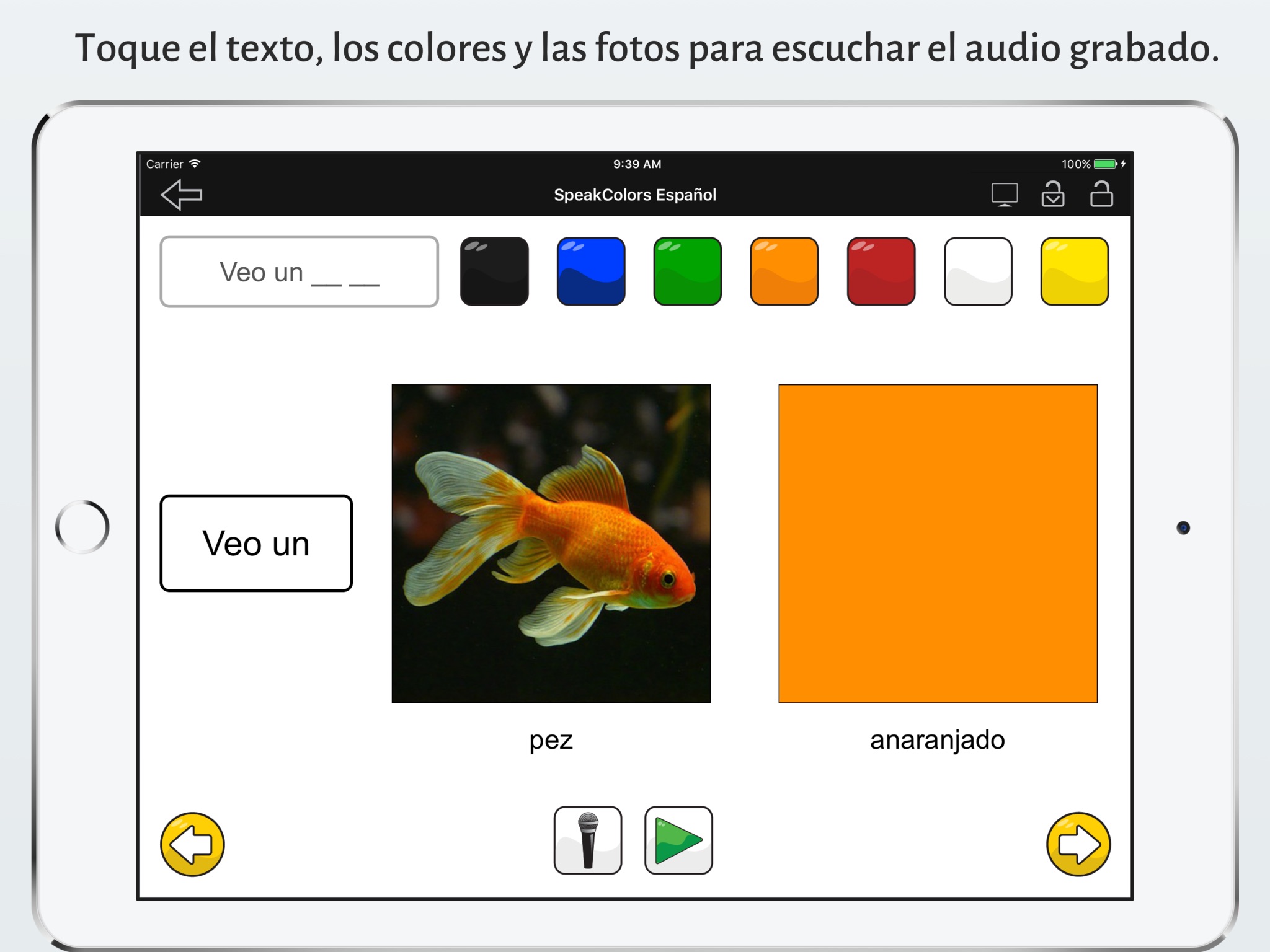 SpeakColors Español Lite screenshot 2