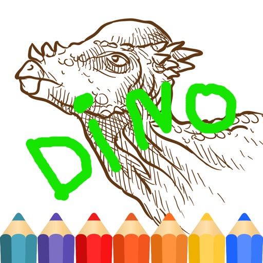 Dinosaur T rex Dragons Coloring Book HD for kids iOS App