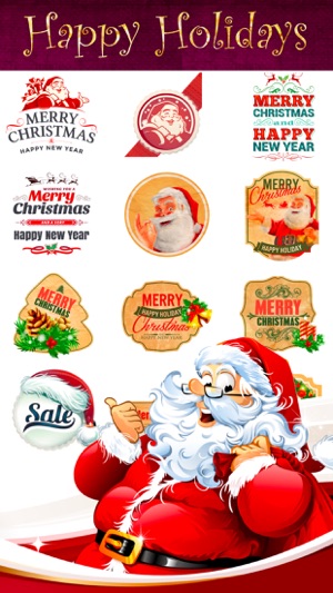 Merry Christmas & Happy New Year Vintage Stickers(圖1)-速報App