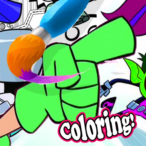 Hero kids coloring for teen titan edition