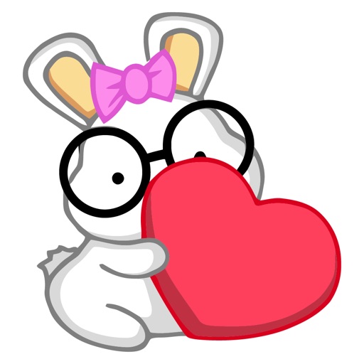 Nerdy Bunny Animated Emoji Stickers icon
