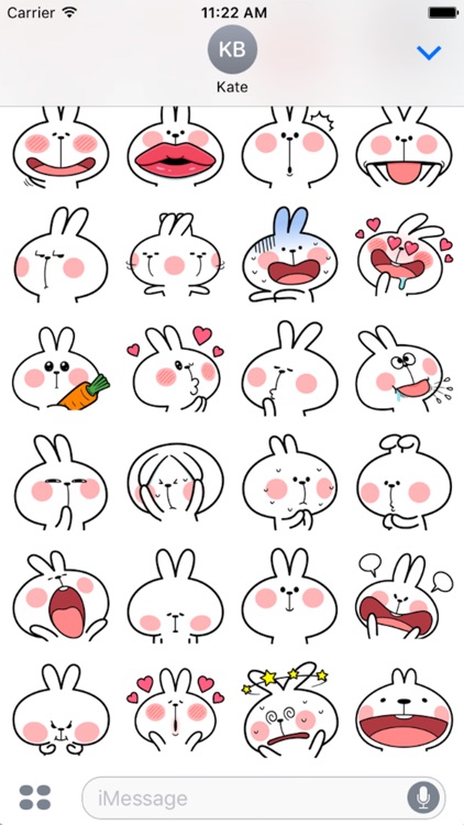 Cool Rabbit Facial Emoji screenshot-3
