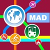 Madrid シティマップス - ニューヨークを MAD を MRT, Bus, Guides