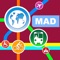 Icon Madrid City Maps - Discover MAD with MRT,Bus,Guide