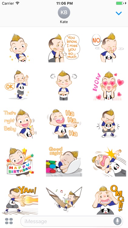 James The Pretty Boy English Stickers