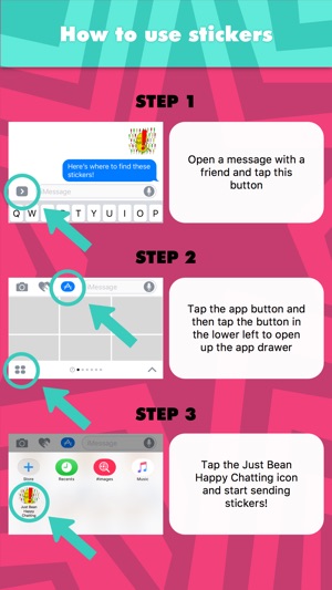 Just Bean Happy Chatting stickers for iMessage(圖2)-速報App