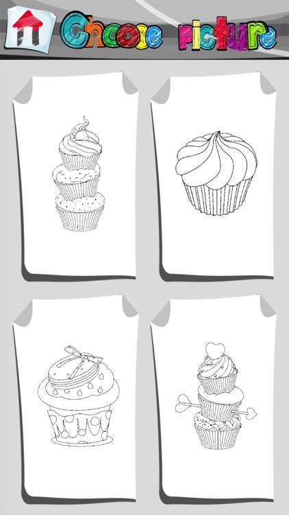 Cupcake Coloring Book App