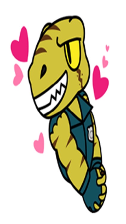 Raptor Cop Animated Stickers