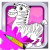 Family Zebra Color Game For Kids