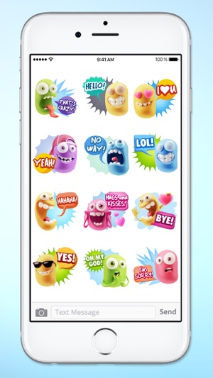 Silly 3D Monster Emojis With Words Sticker Pack(圖3)-速報App