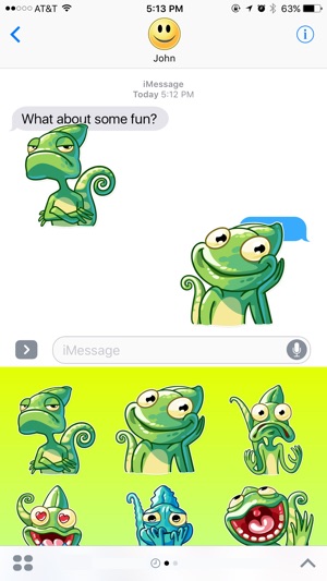 Funny Chameleon from Jungle Stickers(圖2)-速報App