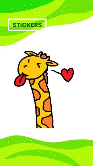 Funny Giraffe Stickers by Design73 for i