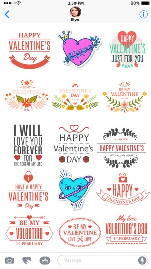 Valentines Day Stickers 2017 for iMessage(圖3)-速報App