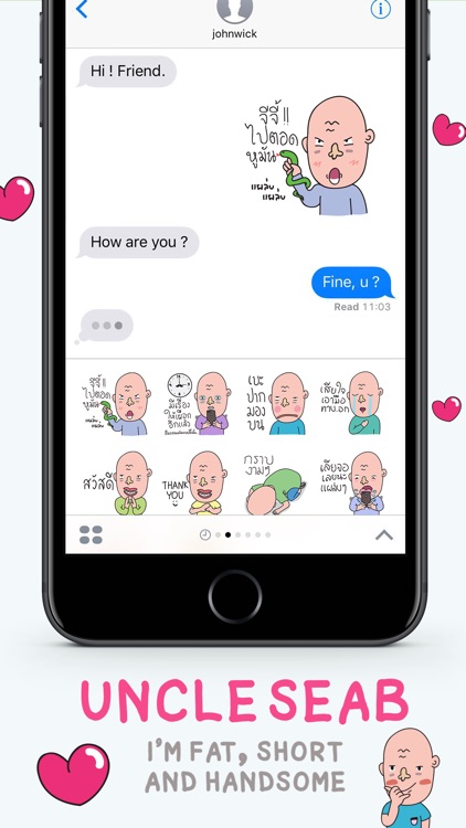 Uncle Seab Stickers & Emoji Keyboard By ChatStick