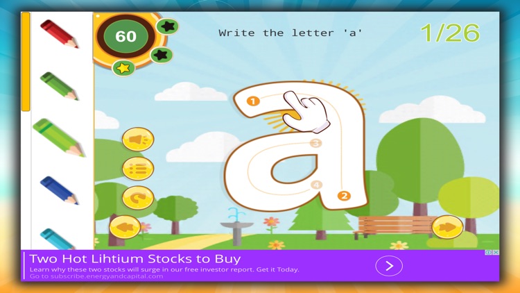 ABC Alphabet for children with writing