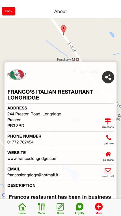 Franco's Italian Restaurant Longridge screenshot-4