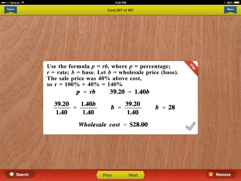 CLEP College Algebra Prep Flashcards Exambusters screenshot 4