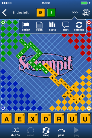 SCRUMPIT - a scrabble/crossword style board game screenshot 2