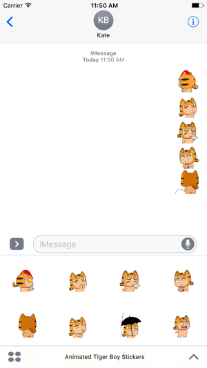 Animated Tiger Boy Stickers For iMessage(圖1)-速報App