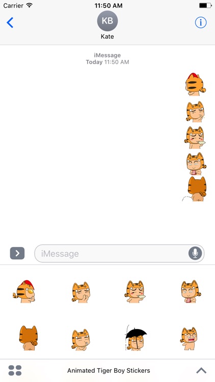 Animated Tiger Boy Stickers For iMessage