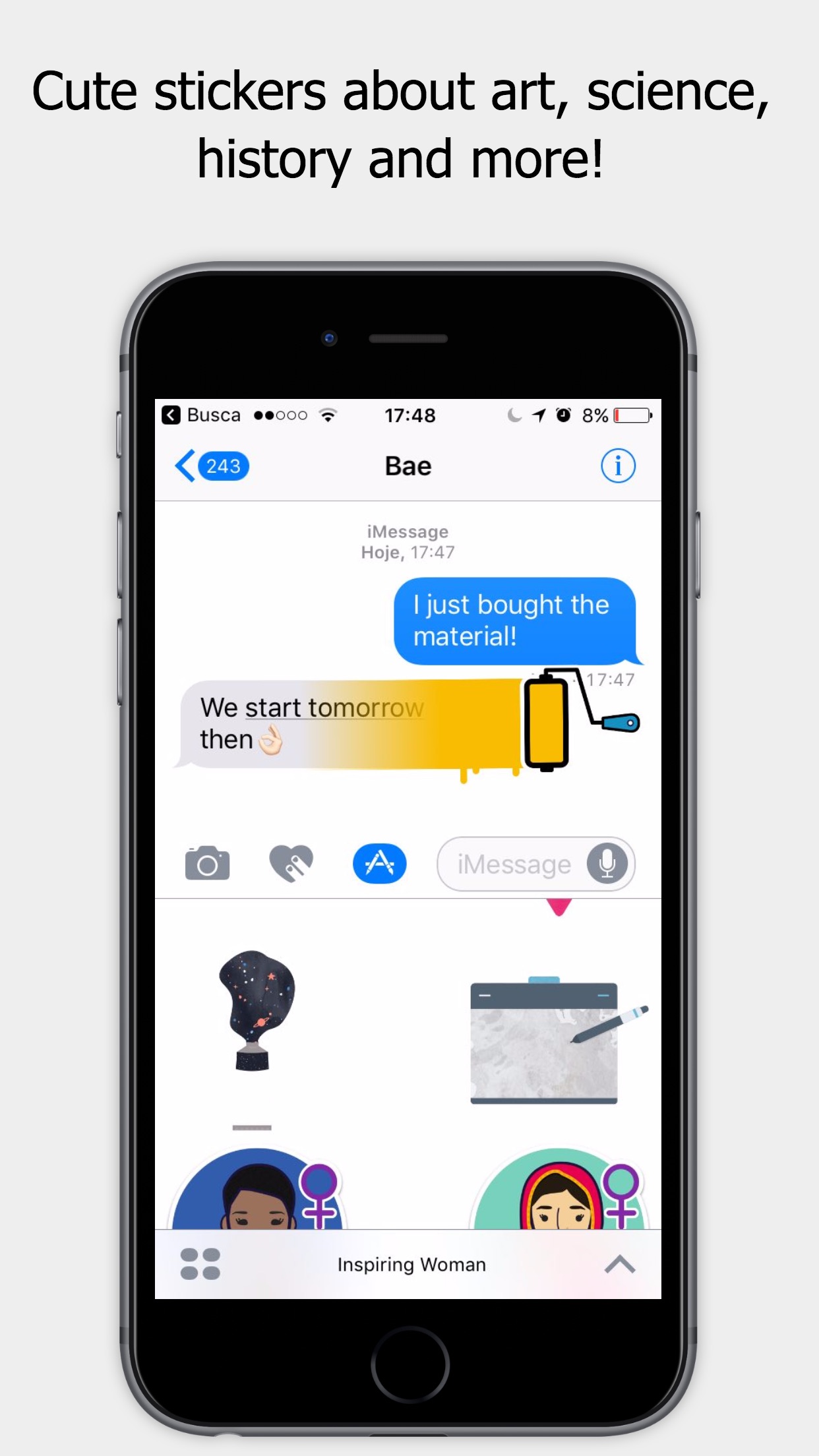 Screenshot do app Inspiring Women Stickers
