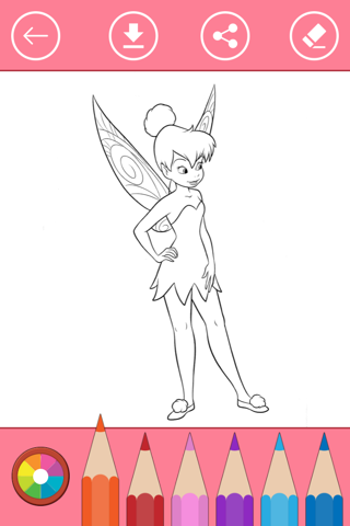 Fairy tale princess coloring pages for girls. screenshot 4