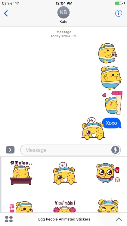 Egg People Animated Stickers For iMessage screenshot-4