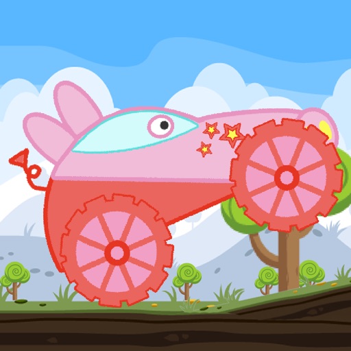 Pig Truck Climb Hill Game iOS App