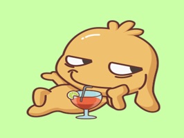 Silly Dog Cute Sticker