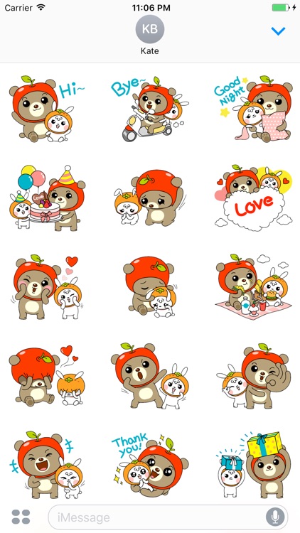 Apple Bear Stickers for iMessage Vol 2