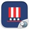 This is the official mobile iMessage Sticker & Keyboard app of 4th of July Character