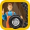 Tyre repair shop is an auto cars tire repairing workshop game for kids