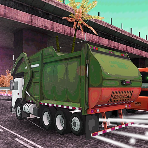 Real City Garbage Truck Simulator 2017. City Roads Icon