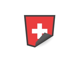 Set of 27 Swiss Flags Stickers (1 Swiss Flag + 26 cantons) designed in a modern and a minimalist way