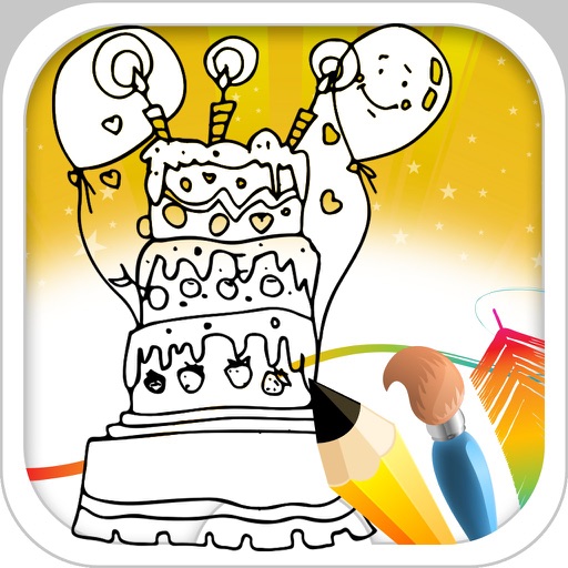 Cake Game For Kids - Cake Coloring Icon