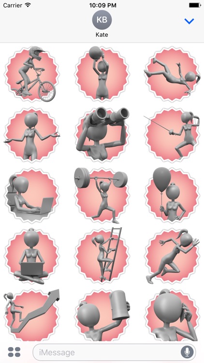 3D Girl Sticker Pack 3