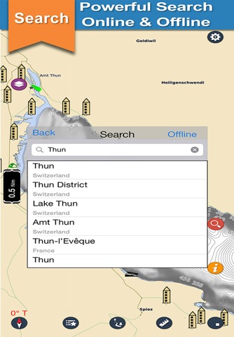 Thun & Brienz Lake offline nautical boaters chart screenshot 4