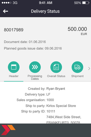 Delivery Status screenshot 3