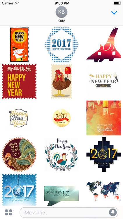 Happy New Year all GIF stickers for iMessage