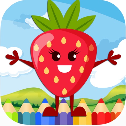 Coloring Pages Fruit Game for Toddler Kid & Adults Icon