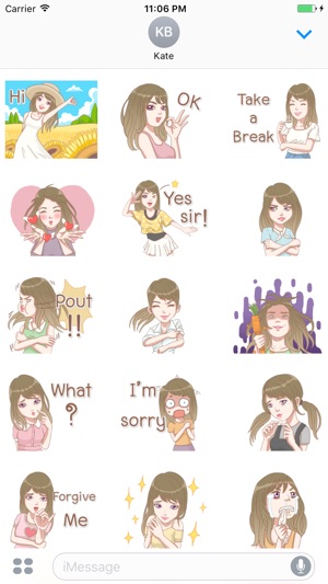 Wilma The Sweet Girl English Stickers(圖1)-速報App