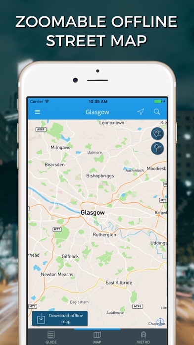 Glasgow Travel Guide with Offline Street Map screenshot 4