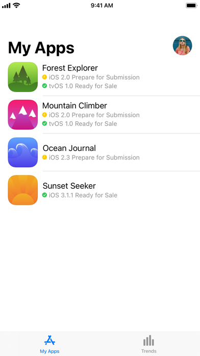 App Store Connect Screenshot