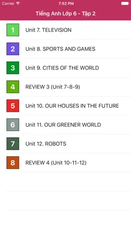 Game screenshot Tiếng Anh Lớp 6 - Tập 2 mod apk
