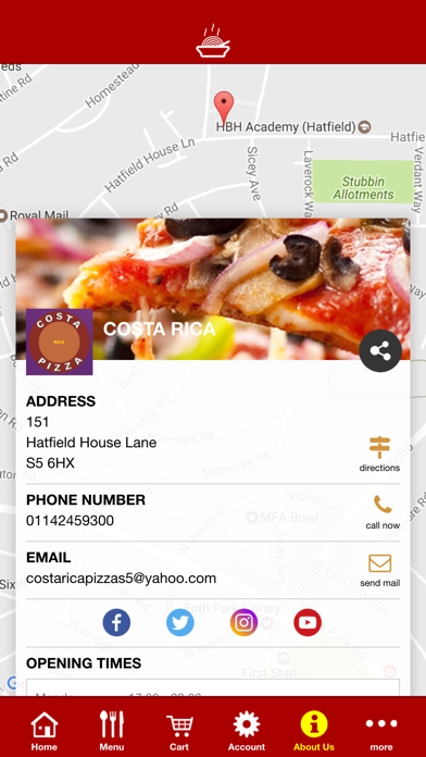 How to cancel & delete Costa Rica Pizza Sheffield from iphone & ipad 4