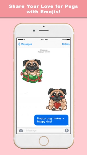 PugLoveMoji - Stickers & Keyboard For Pugs(圖3)-速報App