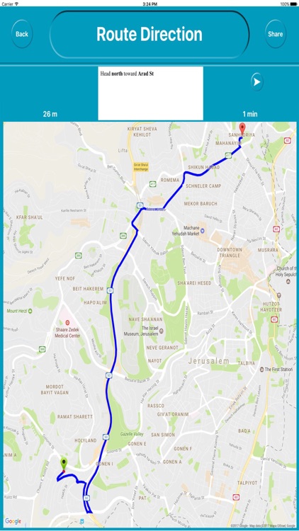 Jerusalem Israel Offline City Map Navigation Guide screenshot-4