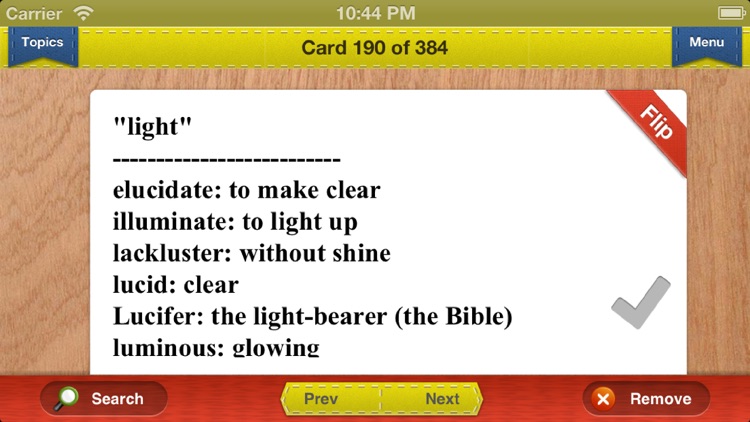 GRE Prep Verbal Flashcards Vocabulary Exambusters screenshot-4