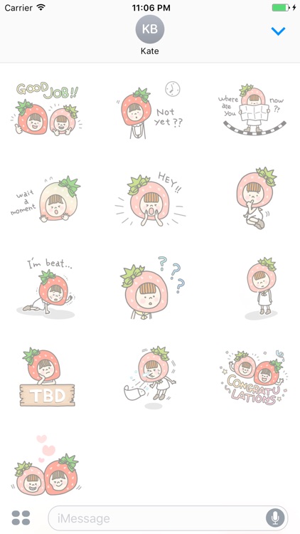 Mila The Strawberry Fairy English Stickers